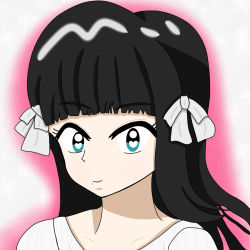 Rule 34 | 1girl, artist name, artist request, black hair, blunt bangs, bow, breasts, close-up, collarbone, dress, earrings, feather earrings, feathers, female focus, green eyes, hair bow, heart, heart-shaped pupils, highres, jewelry, kurosawa dia, long hair, looking at viewer, love live!, love live! school idol festival, love live! sunshine!!, mole, mole under mouth, plaid, plaid dress, pleated, pleated dress, see-through, see-through sleeves, solo, symbol-shaped pupils, the story of feather (love live!), upper body, white bow, white dress