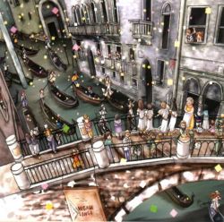 Rule 34 | 00s, 6+boys, 6+girls, age difference, amano kozue, aria (manga), audience, boat, bridge, building, exif thumbnail surprise, from above, gondola, multiple boys, multiple girls, outdoors, paddle, racing, scan, sign, standing, venice, watching, water, watercraft, window