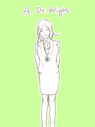 Rule 34 | 1girl, character name, closed eyes, green background, jack bright, jewelry, long hair, necklace, pendant, scp-963, scp foundation, seneo, simple background, smile, solo
