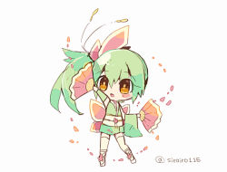 Rule 34 | 1girl, arm up, artist name, back bow, blush, blush stickers, bow, bright pupils, creatures (company), dancing, detached sleeves, female focus, flat chest, folding fan, full body, game freak, gen 2 pokemon, green hair, green kimono, green sleeves, hair between eyes, hair ribbon, hand fan, hand up, holding, holding fan, japanese clothes, kimono, long hair, long sleeves, meganium, nintendo, obi, open mouth, orange eyes, outstretched arm, personification, petals, pokemon, red bow, red ribbon, ribbon, sandals, sash, shira (sirairo116), short kimono, side ponytail, sidelocks, signature, simple background, solo, standing, thighhighs, twitter username, white background, white footwear, white pupils, wide sleeves, yellow thighhighs, zettai ryouiki