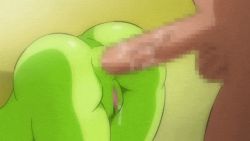 Rule 34 | 1girl, anal, animated, animated gif, anus, broly (dragon ball z), censored, cheelai, colored skin, doggystyle, dragon ball, dragon ball super, dragon ball super broly, from behind, green skin, groin, head out of frame, indoors, legs, mosaic censoring, nude, penis, pussy, sex, sex from behind, standing, thighs, top-down bottom-up, yamamoto doujin
