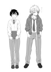 Rule 34 | 2boys, ariake hibari, couple, highres, multiple boys, original, school uniform, yaoi