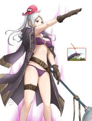 Rule 34 | 1girl, bikini, bikini under clothes, breasts, cape, cleavage, fire emblem, fire emblem awakening, fire emblem heroes, gloves, grima (fire emblem), hood, long hair, medium breasts, navel, nintendo, octoling, octopus, red eyes, robaco, robe, robin (female) (fire emblem), robin (fire emblem), solo, splatoon (series), standing, swimsuit, twintails, white hair
