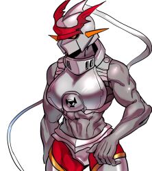 1girl digimon digimon_(creature) dukemon female_focus genderswap genderswap_(mtf) solo