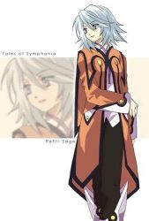 Rule 34 | 00s, 1girl, blue eyes, character name, copyright name, lowres, raine sage, short hair, solo, tales of (series), tales of symphonia, white hair, zoom layer