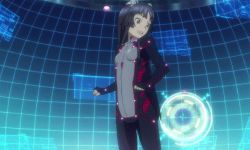 Rule 34 | 10s, 1girl, animated, animated gif, ass, ass press, blue eyes, blue hair, bodysuit, butt crack, fingerless gloves, gloves, guilty crown, jiggle, lowres, robot ears, tsugumi (guilty crown)
