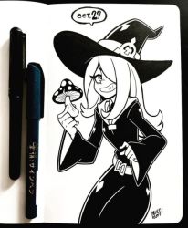 Rule 34 | 1girl, little witch academia, solo, sucy manbavaran, witch hat