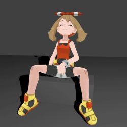 Rule 34 | 10s, 3d, animated, animated gif, bracelet, brown hair, closed eyes, creatures (company), fingering, game freak, jewelry, masturbation, may (pokemon), may (pokemon oras), nintendo, pokemon, pokemon oras, ribbon
