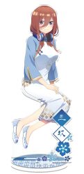 Rule 34 | breasts, chinese clothes, fancy shoes, flats, go-toubun no hanayome, headphones, headphones around neck, large breasts, nakano miku, smile, white footwear