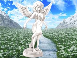 Rule 34 | angel, angel wings, luka (mon-musu quest!), mon-musu quest!, monster, monster girl, nude, petrification, sex, statue, tagme, wings