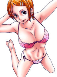 Rule 34 | bra, breasts, kuri (pienu), nami (one piece), one piece, orange hair, panties, tagme, underwear