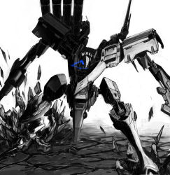 Rule 34 | armored core, armored core: for answer, highres, holding, holding weapon, looking at viewer, mecha, no humans, out of frame, robot, weapon