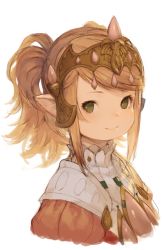 Rule 34 | 10s, 1girl, blush, closed mouth, final fantasy, final fantasy xiv, gem, green eyes, junwool, lalafell, looking at viewer, nanamo ul namo, pink hair, pointy ears, simple background, smile, solo, tiara, twintails, upper body, white background