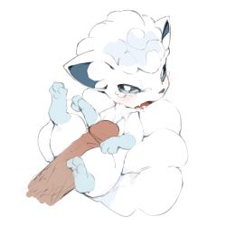 Rule 34 | 1girl, alolan form, alolan vulpix, animal ears, animal hands, bestiality, between legs, blue sclera, blush, colored sclera, creatures (company), cum, cum in mouth, cum on body, cum on upper body, disembodied penis, erection, fang, feet, fox ears, full body, game freak, gen 7 pokemon, half-closed eyes, lying, multiple tails, nintendo, on back, open mouth, penis, pokemon, pokemon (creature), pokephilia, pubic hair, simple background, solo, tail, tears, white background, white eyes, youjo modoki