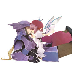 Rule 34 | 00s, 1990s (style), 1boy, 1girl, armor, cain highwind, couple, crossover, final fantasy, final fantasy iv, final fantasy xi, grabbing another&#039;s chin, hand on another&#039;s chin, hat, helmet, hetero, imminent kiss, jitome, mystia lorelei, ponytail, retro artstyle, roccakid, ryu-san, the iron of yin and yang, touhou, wings