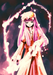 Rule 34 | 1girl, female focus, hat, kashiwagi kazuhiro, patchouli knowledge, purple hair, solo, touhou