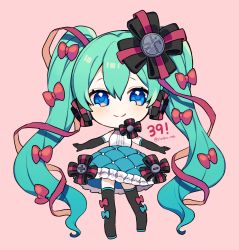 Rule 34 | 1girl, 39, absurdly long hair, aqua eyes, aqua hair, artist name, artist request, black bow, black footwear, black gloves, black legwear, blue eyes, blue hair, blue shirt, boots, bow, checkered clothes, checkered skirt, chibi, elbow sleeves, female focus, full body, gloves, hair bow, hatsune miku, headphones, headset, long hair, massiro3355, outstretched arms, parted lips, red bow, red ribbon, ribbon, shirt, shoulder tattoo, siroko mk, skirt, smile, solo, tattoo, twintails, very long hair, vocaloid, white shirt