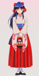Rule 34 | 00s, 1girl, black hair, highres, japanese clothes, kimono, ponytail, sakura taisen, shinguuji sakura, solo