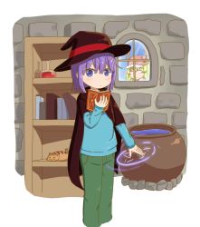 Rule 34 | 1boy, 1girl, cauldron, child, hat, highres, kobayashi-san chi no maidragon, lucoa (maidragon), magatsuchi shouta, standing, wizard hat
