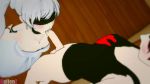Rule 34 | 2girls, 3d, animated, bdsm, blindfold, blush, bondage, bound, bound wrists, breasts, dress, fellatio, from above, futa with female, futanari, highres, kallenz, looping animation, multiple girls, oral, penis, ruby rose, rwby, tank top, uncensored, video, weiss schnee