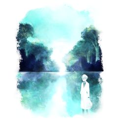 Rule 34 | 1boy, bad id, bad pixiv id, glasses, hongcha (roels), jitome, lab coat, lake, long sleeves, looking at viewer, male focus, necktie, outdoors, plant, roels, scp foundation, solo, standing, tree, water, white theme