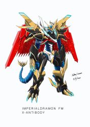 Rule 34 | 1boy, absurdres, digimon, digimon (creature), highres, imperialdramon, imperialdramon fighter mode, male focus, original, simple background, solo, white background