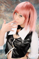 Rule 34 | cosplay, midriff, photo (medium), pink hair, rakushou pachi-slot sengen 5, rio rollins, rurunyah