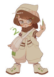 Rule 34 | 1girl, absurdres, blush, brown-framed eyewear, brown hair, creatures (company), full body, game freak, gen 2 pokemon, glasses, grey eyes, hair ornament, hairclip, hat, highres, holding, holding pencil, looking at viewer, narumame, nintendo, pencil, personification, pokemon, shoes, short hair, smeargle, sneakers, solo, white footwear, white hat, x hair ornament