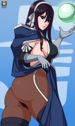 Rule 34 | absurdres, ass, breasts, covered erect nipples, fairy tail, gloves, highres, kyoffie, large breasts, pantyhose, ultear milkovich