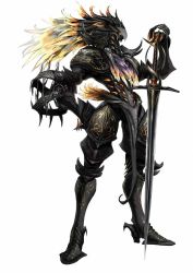 Rule 34 | 1boy, armor, black knight (white knight chronicles), full armor, level-5, male focus, shirokishi monogatari, solo, sword, weapon, white knight chronicles
