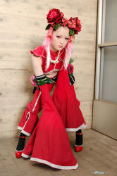Rule 34 | chest wrap, china dress, chinese clothes, cosplay, dress, flowerhead, kawasaki ai, photo (medium), pink hair, snk, the king of fighters, xiao lon