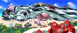Rule 34 | 1futa, 6+boys, bar censor, beach, black hair, breasts, camera, censored, cloud, crane (machine), drooling, fins, futanari, giant, giantess, has uncensored version, highres, leviathan (mikoyan), lips, long image, lying, mikoyan, military, military vehicle, monster, monster girl, motor vehicle, multiple boys, nipples, object insertion, ocean, open mouth, penis, pointless censoring, pussy, restrained, saliva, short hair, sky, tank, testicles, transparent censoring, urethral insertion, vehicle, water, what, wide image, yellow eyes