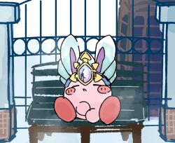 Rule 34 | blizzard ice kirby, closed eyes, ice kirby, kirby, kirby (series), kirby and the forgotten land, nintendo, open mouth, sleeping, solo, twitter username