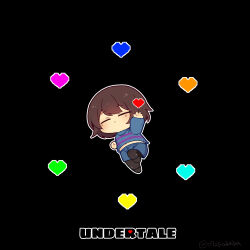 Rule 34 | 0725akaba, 1other, absurdres, black background, black footwear, black pantyhose, blue shirt, blue shorts, blush, brown hair, chara (undertale), closed eyes, closed mouth, copyright name, facing viewer, heart, highres, long sleeves, navel, other focus, pantyhose, pantyhose under shorts, pixelated, puffy long sleeves, puffy sleeves, shirt, shoes, shorts, simple background, solo, twitter username, undertale