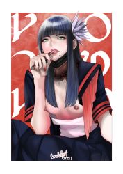 Rule 34 | 1girl, black hair, breasts, electronic cigarette, final fantasy, final fantasy xiv, green eyes, highres, hime cut, looking at viewer, mask, mole, mole under mouth, mouth mask, nail polish, nipples, ooshima ryou, open clothes, parted lips, pleated skirt, red lips, red nails, school uniform, serafuku, skirt, small breasts, smoke, solo, yotsuyu goe brutus