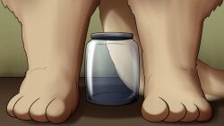 Rule 34 | 1 man 1 jar (meme), 1other, feet, foot focus, furry, highres, jar, made in abyss, meme, nanachi (made in abyss), other focus, smugbuns, solo, standing