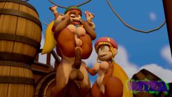 Rule 34 | 1boy, 2girls, 3d, ahegao, anal, animated, barrel, beanie, beret, blonde hair, blue eyes, blunt bangs, bouncing breasts, breasts, dixie kong, donkey kong (series), donkey kong country, female masturbation, ffm threesome, finger in another&#039;s mouth, fingering, folded, full nelson, furry, green eyes, group sex, hat, hetero, highres, kissing penis, legs up, looking at another, masturbation, monkey girl, multiple girls, nintendo, nipples, penis, ponytail, pussy, reverse suspended congress, sandals, sex, sex from behind, ship, sound, testicles, threesome, tiny kong, tongue, tongue out, twintails, video, voyeurism, watercraft, whoofly