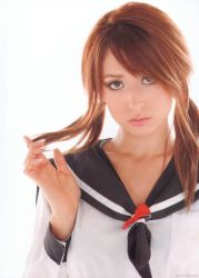 Rule 34 | cosplay, leah dizon, photo (medium), sailor, school uniform, serafuku, twintails