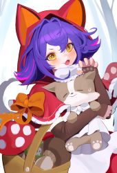 Rule 34 | absurdres, animal ears, cosplay, halloween, highres, league of legends, little red riding hood, little red riding hood (grimm), little red riding hood (grimm) (cosplay), neeko (league of legends), tagme, wolf