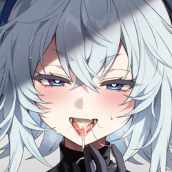 Rule 34 | 1girl, after fellatio, aftersex, bechu, blue eyes, blue hair, blush, braid, crossed bangs, cum, cum in mouth, cum on tongue, cum string, drooling, eye symbol, eyebrows, eyebrows hidden by hair, eyelashes, fang, female focus, girls&#039; frontline, gloves, hair ornament, half-closed eyes, half gloves, hand up, heart, heart-shaped pupils, heavy breathing, light blue hair, looking at viewer, messy hair, open mouth, pa-15 (girls&#039; frontline), portrait, short hair, smile, solo, steam, stray pubic hair, symbol-shaped pupils, teeth, tongue, tongue out, twin braids
