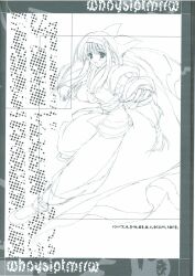 Rule 34 | 1girl, ainu clothes, breasts, fingerless gloves, gloves, hair ribbon, highres, legs, long hair, looking at viewer, monochrome, nakoruru, open mouth, pants, ribbon, samurai spirits, sketch, small breasts, snk, solo, the king of fighters, thighs, traditional media