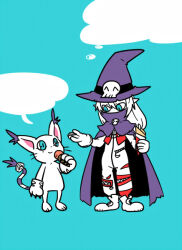 Rule 34 | animal ears, cat, cat ears, digimon, digimon (creature), gloves, hat, holy ring, skull, tail, tailmon, wizard, wizard hat, wizarmon