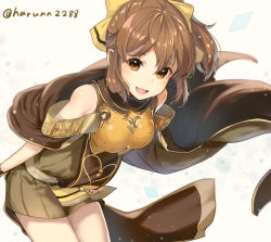 Rule 34 | 1girl, armor, breastplate, brown eyes, brown hair, delthea (fire emblem), fang, fire emblem, fire emblem echoes: shadows of valentia, haru (nakajou-28), long hair, nintendo, open mouth, ponytail, solo, twitter username