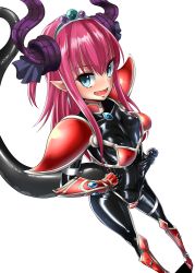 Rule 34 | 1girl, :d, armor, armored boots, ayuayu (shouyu no sato), bikini, bikini armor, black bodysuit, black ribbon, blue eyes, blush, bodysuit, boots, breasts, clothes pull, curled horns, dragon tail, elizabeth bathory (brave) (fate), elizabeth bathory (fate), fang, fate/grand order, fate (series), foreshortening, hair ribbon, hairband, horns, knee boots, latex, latex suit, long hair, looking at viewer, looking to the side, loose bikini, open mouth, oversized clothes, pauldrons, pink hair, pointy ears, pulling own clothes, red armor, red bikini, red footwear, ribbon, shiny clothes, shoes, shoulder armor, sidelocks, skin tight, small breasts, smile, solo, spiked shoes, spikes, swimsuit, tail, tiara, two side up, vambraces, white background