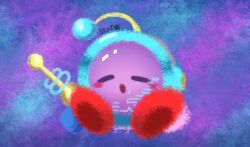 Rule 34 | closed eyes, commentary request, copy ability, highres, kirby, kirby (series), kirby and the forgotten land, nintendo, open mouth, ranger kirby, sleeping, space ranger kirby, tumblr username