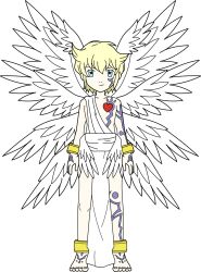 Rule 34 | 1boy, angel, angel boy, digimon, digimon (creature), digimon xros wars, heart, highres, holy ring, looking at viewer, lucemon, male focus, solo, transparent background, wings