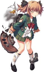 Rule 34 | 1girl, full body, hachijou (kancolle), jacket, kantai collection, official art, socks, solo, torn clothes, torn jacket, torn socks, transparent background, ugume, white socks
