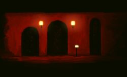 Rule 34 | door, guru, high contrast, light, no humans, red theme, wall lamp