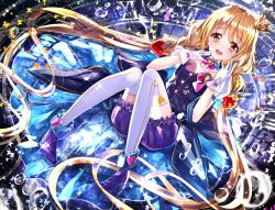 Rule 34 | 10s, 1girl, :d, ankle boots, blonde hair, bloomers, boots, brown eyes, clock, crown, dress, frills, from above, full body, futaba anzu, gloves, heart, idolmaster, idolmaster cinderella girls, knees up, looking at viewer, low twintails, mini crown, open mouth, roman numeral, short shorts, shorts, smile, star!!, swordsouls, thighhighs, twintails, underwear, white gloves, white thighhighs