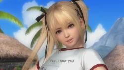 Rule 34 | 1girl, 3d, animated, beach, blonde hair, blue eyes, breasts, buruma, dead or alive, dead or alive 5, dead or alive 5 last round, dolphin, gym uniform, marie rose, name tag, small breasts, sound, tagme, twintails, video, water